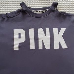 Pink Peekaboo cropped sweatshirt